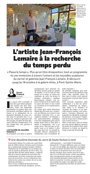L’artiste Jean-François Lemaire à la recherche du temps perdu