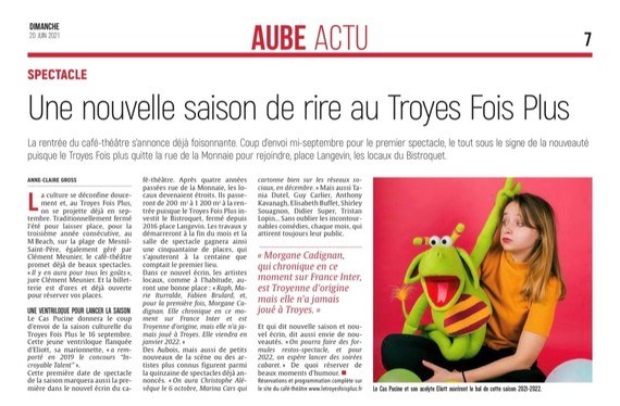 Une nouvelle saison de rire au Troyes Fois Plus.