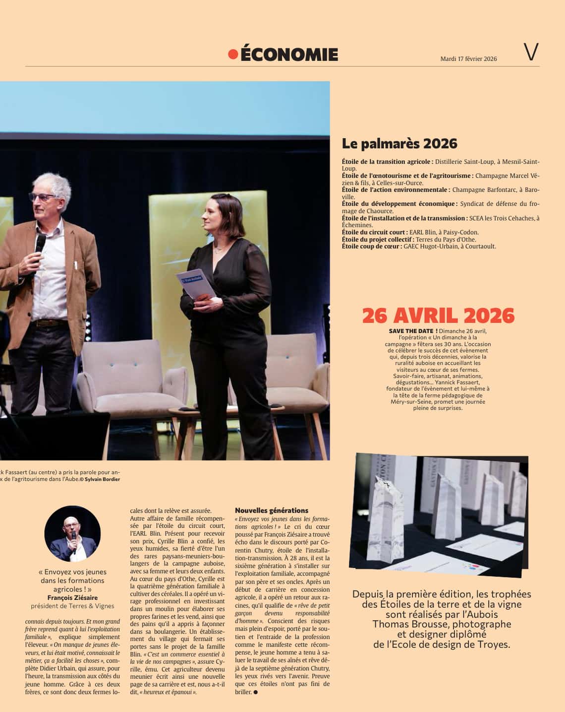 Une cérémonie pour faire briller les agriculteurs aubois !