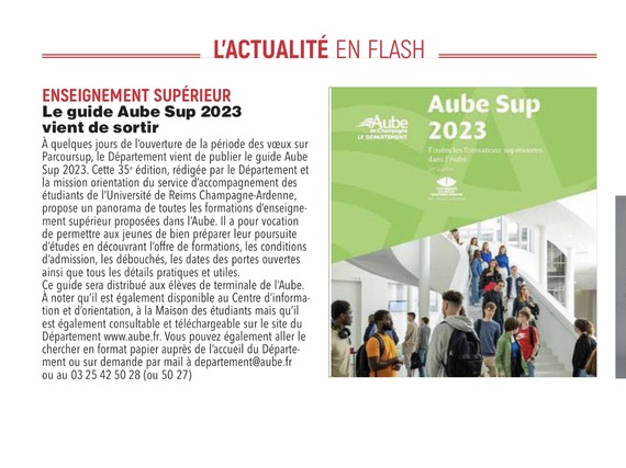 Le guide AUBE SUP 2023 vient de sortir