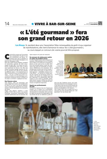 « L’été gourmand » fera son grand retour en 2026 aux Riceys