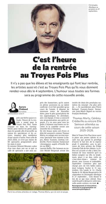 C’est l’heure de la rentrée au Troyes Fois Plus