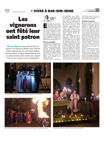 Les vignerons ont fêté leur saint patron à Bar-sur-Seine