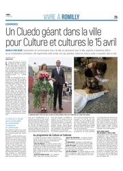 Un Cluedo géant dans Romilly-sur-Seine le 15 avril pour Culture et cultures