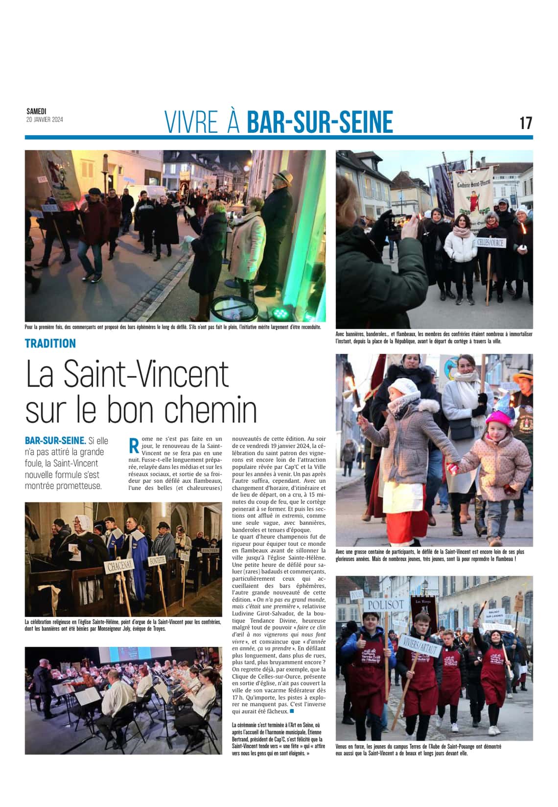 Bar-sur-Seine : la Saint-Vincent sur le bon chemin