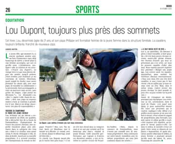 Lou Dupont, la cavalière auboise qui se rapproche toujours plus des sommets