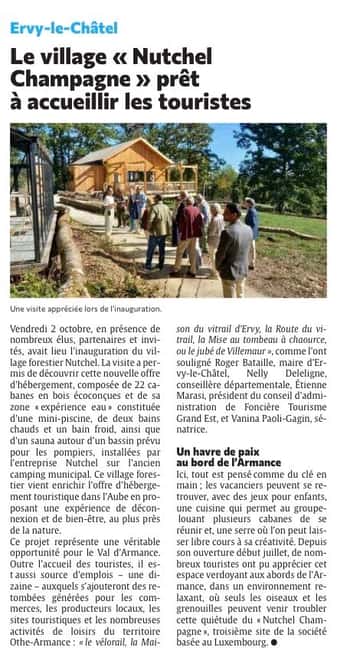 Le village « Nutchel Champagne » prêt à accueillir les touristes