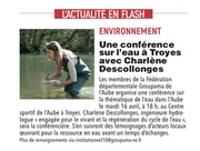 Une conférence sur l’eau à Troyes