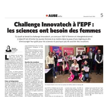 Challenge Innovatech à l’EPF : les femmes aussi ont du talent