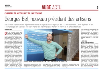 Georges Bell, nouveau président des artisans.