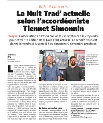 La Nuit Trad’ actuelle à la façon de l’accordéoniste Tiennet Simonnin