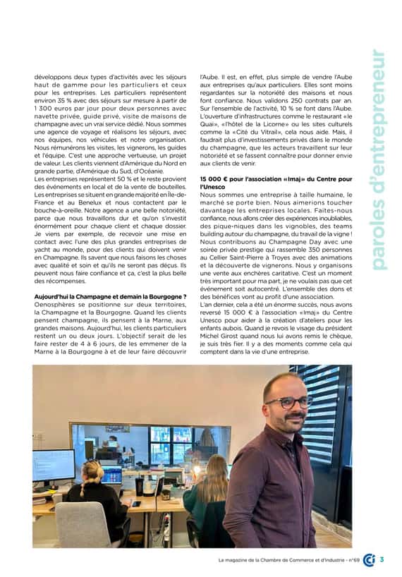 Marc-Edouard De Zutter dans le CCI MAG de mars