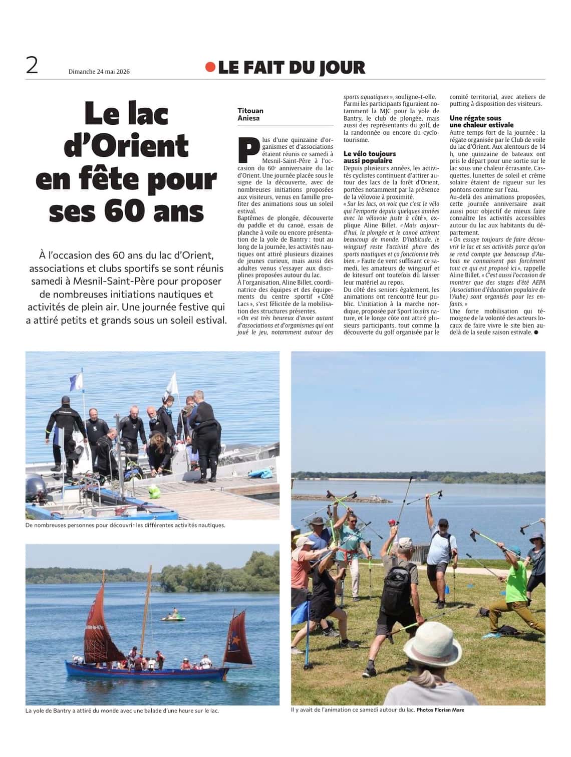 Le lac d’Orient en fête ce samedi pour ses 60 ans dans l’Aube