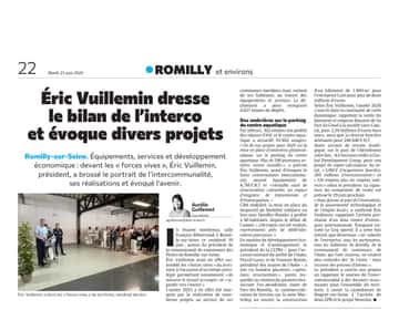 Eric Vuillemin dresse le bilan de l'interco et évoque divers projets