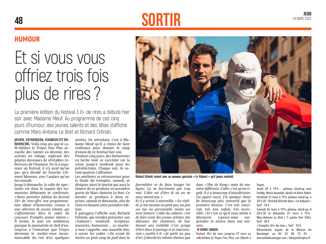 Et si vous offriez trois fois plus de rires ?