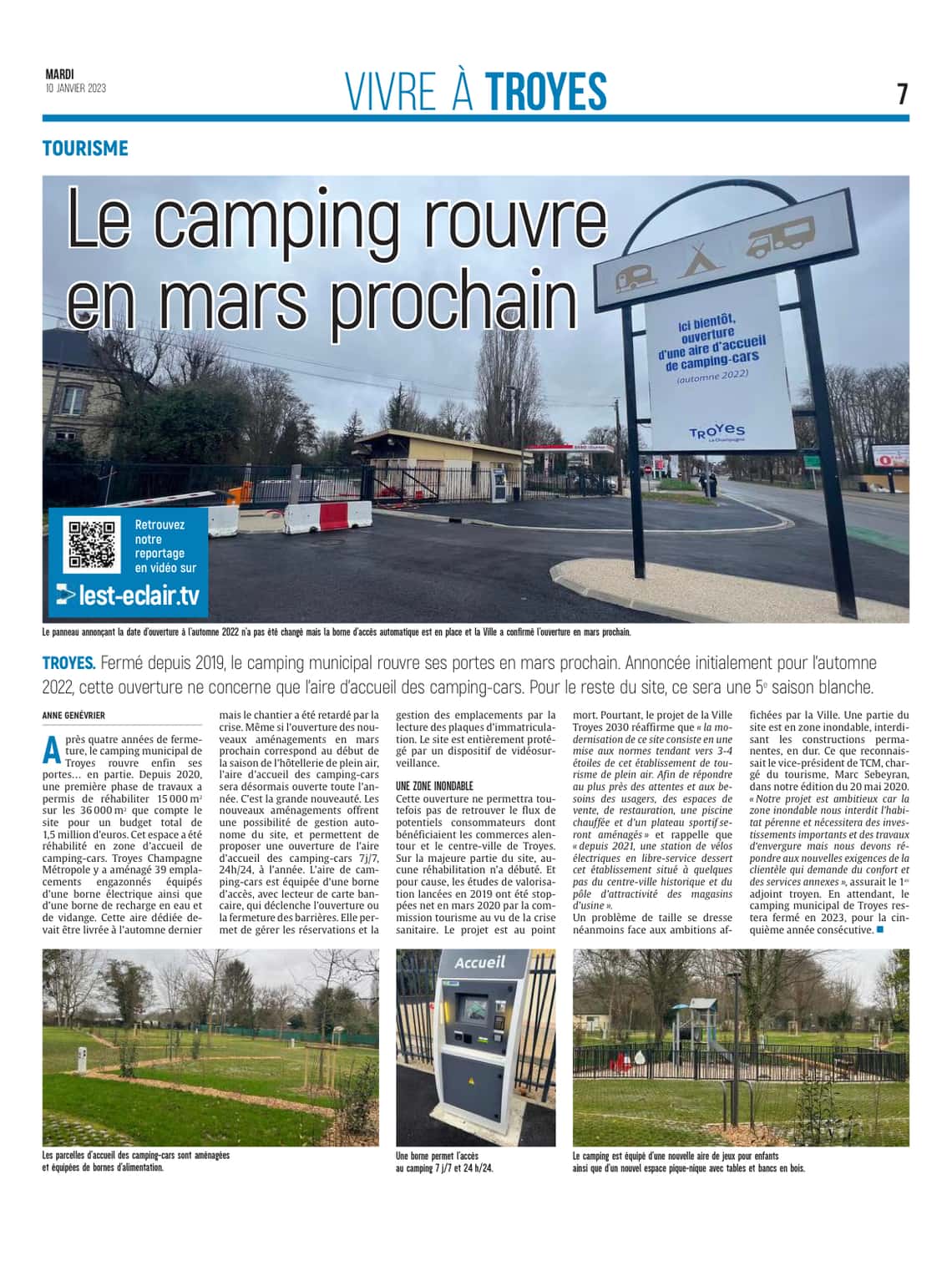 Le camping rouvre en mars prochain