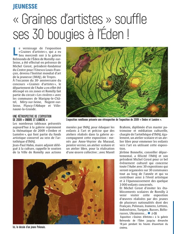 Graines d'artistes souffle ses 30 bougies à Eden !