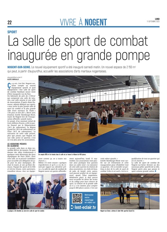 La salle de sport de combat inaugurée en grande pompe