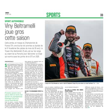 Viny Beltramelli, Pépite et pilote GT4 joue gros cette saison