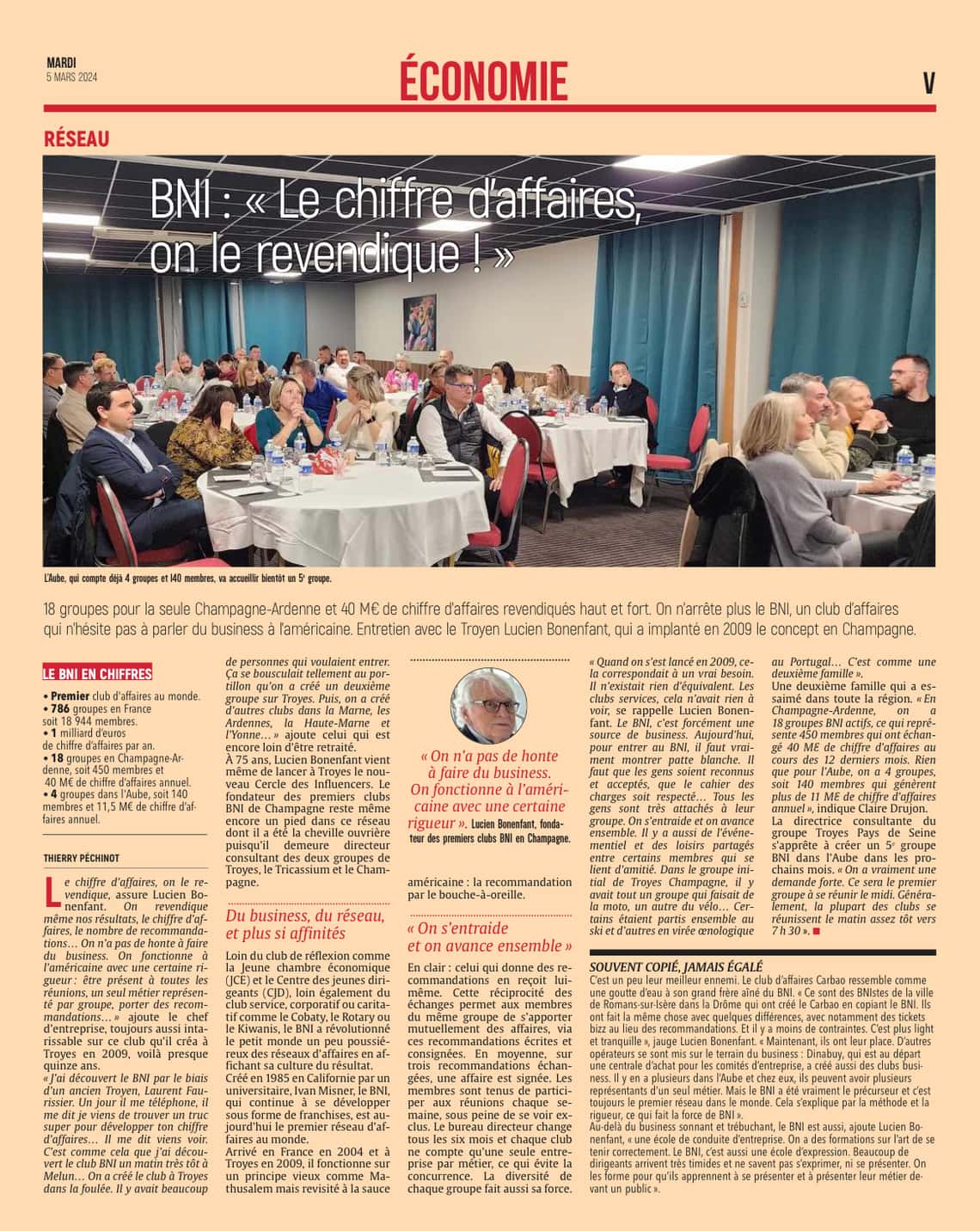 BNI: Le chiffre d'affaires on le revendique !