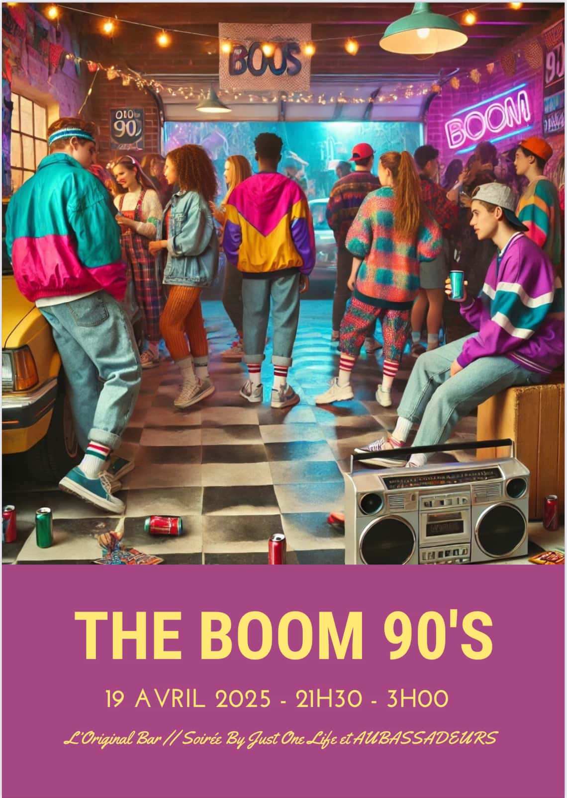 The BOOM 90'S à l'Original Bar à Pont Sainte Marie.