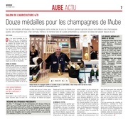 Douze médailles pour les champagnes de l’Aube !