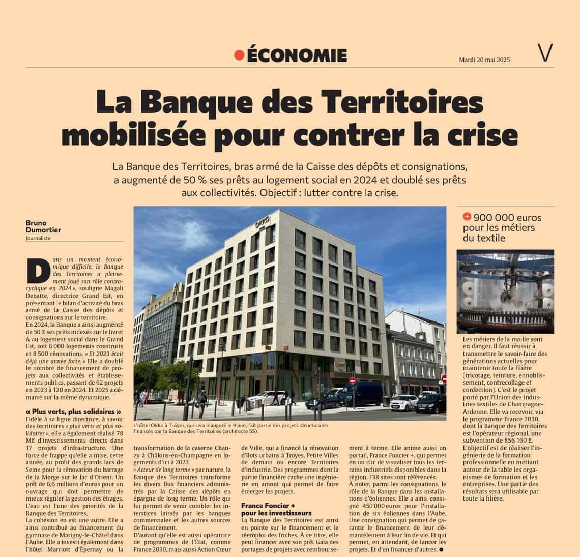 La Banque des Territoires fortement mobilisée pour contrer la crise