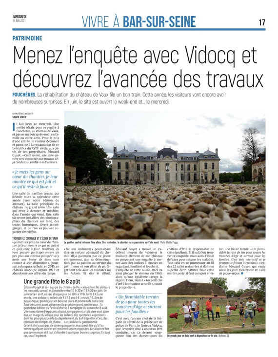 Château de Vaux : enquête avec Vidocq et suivi des travaux