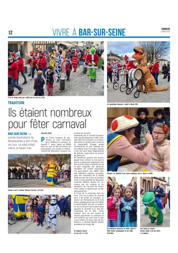 Retour en images sur le carnaval organisé à Bar-sur-Seine ce samedi