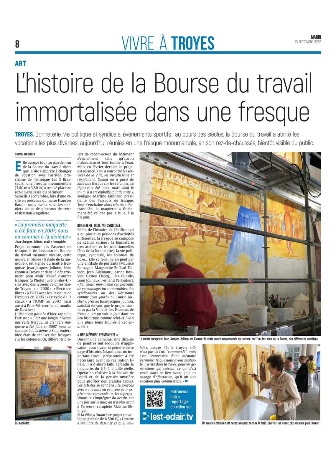 L'histoire de la Bourse du travail immortalisée par une fresque.