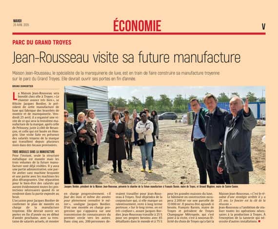 Maison Jean-Rousseau visite sa future manufacture