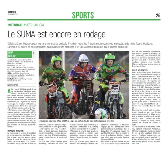 Le SUMA est encore en rodage