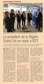 Le président du Grand Est en visite à l'UTT.