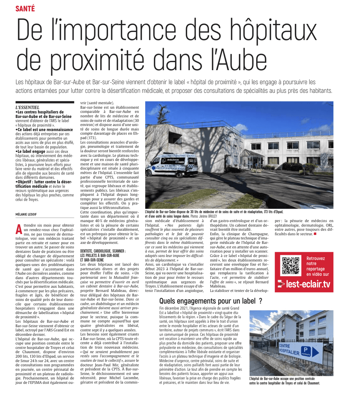 De l'importance des hôpitaux de proximité dans l'Aube.