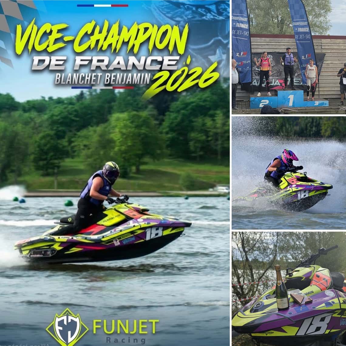 Des nouvelles de nos Pépites : Benjamin Blanchet vice champion de France Jet Ski