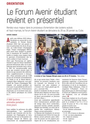 Le Forum Avenir étudiant revient en présentiel.