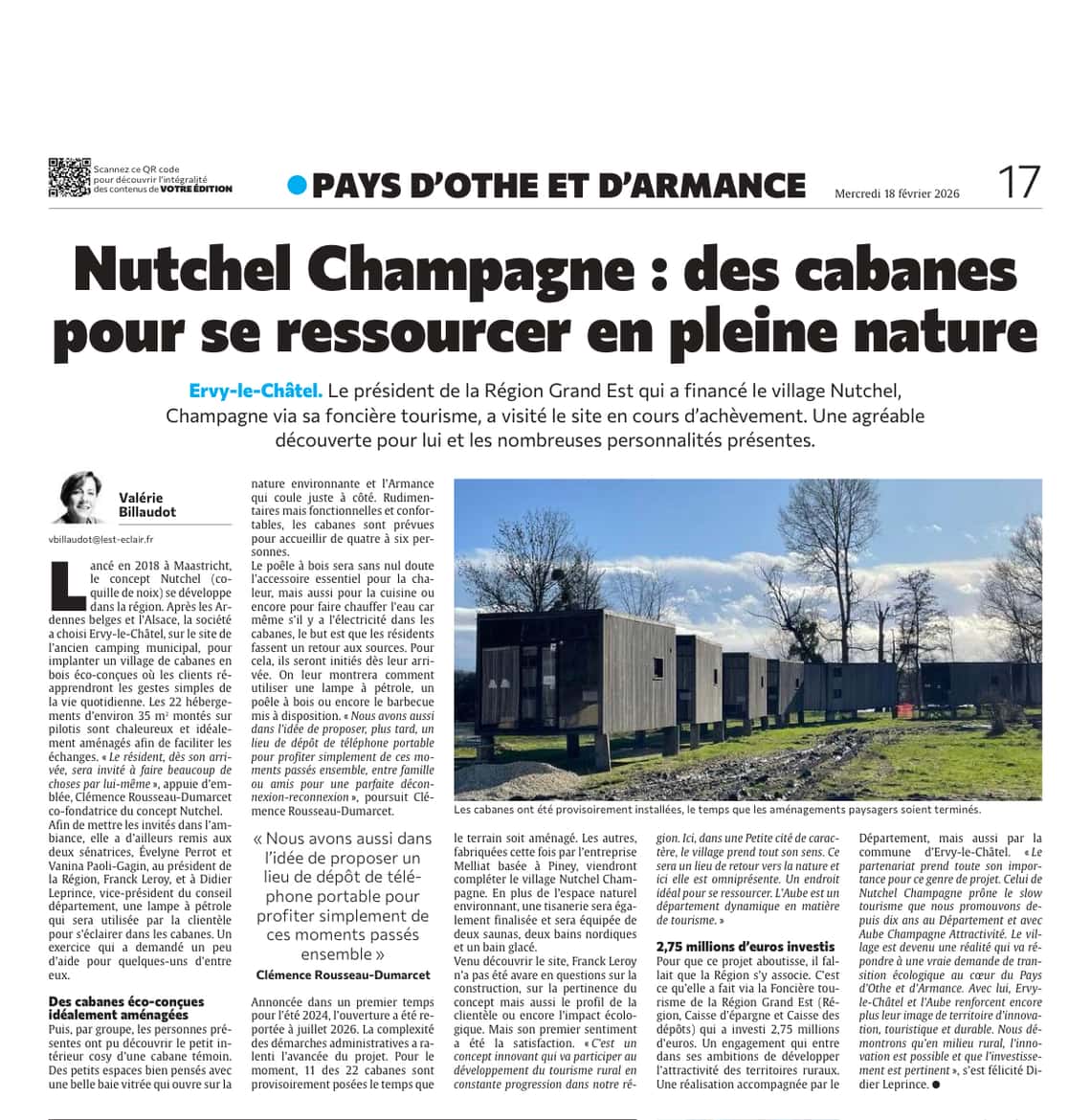 Nutchel Champagne : village de cabanes en bois pour se ressourcer
