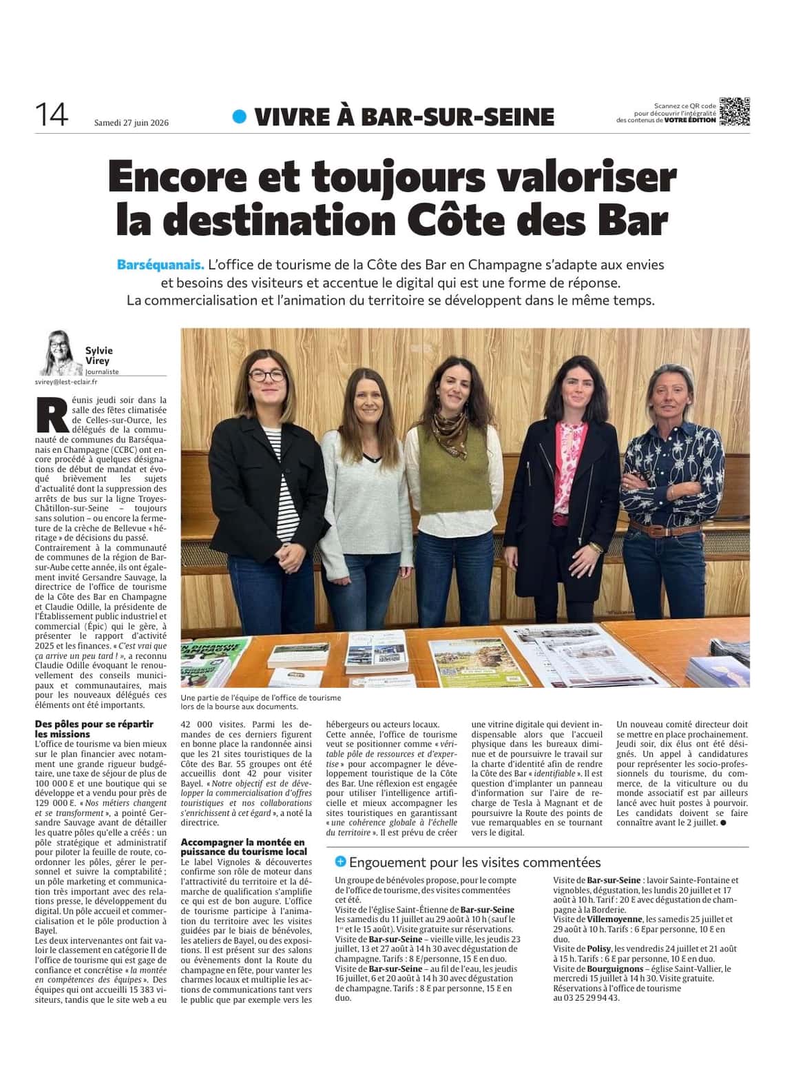Encore et toujours valoriser la destination Côte des Bar !