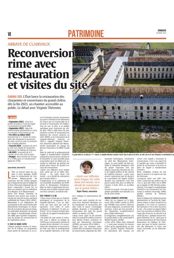 Abbaye de Clairvaux : Reconversion rime avec Restauration.