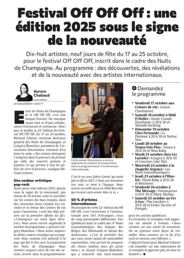 Festival Off Off Off : une édition 2025 sous le signe de la nouveauté