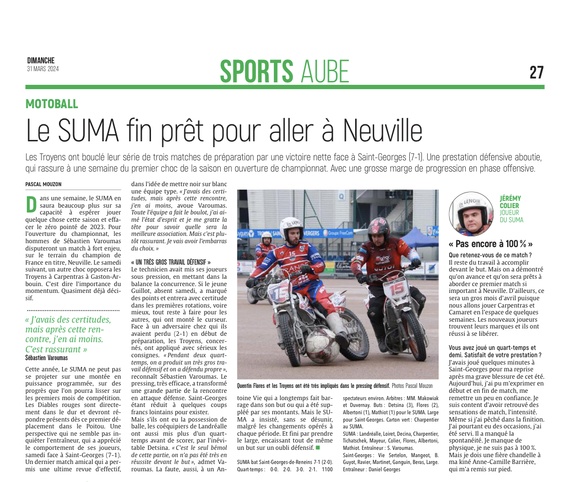 Le SUMA fin prêt pour aller à Neuville.