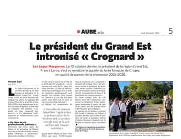 Le Président du Grand Est intronisé Crognard