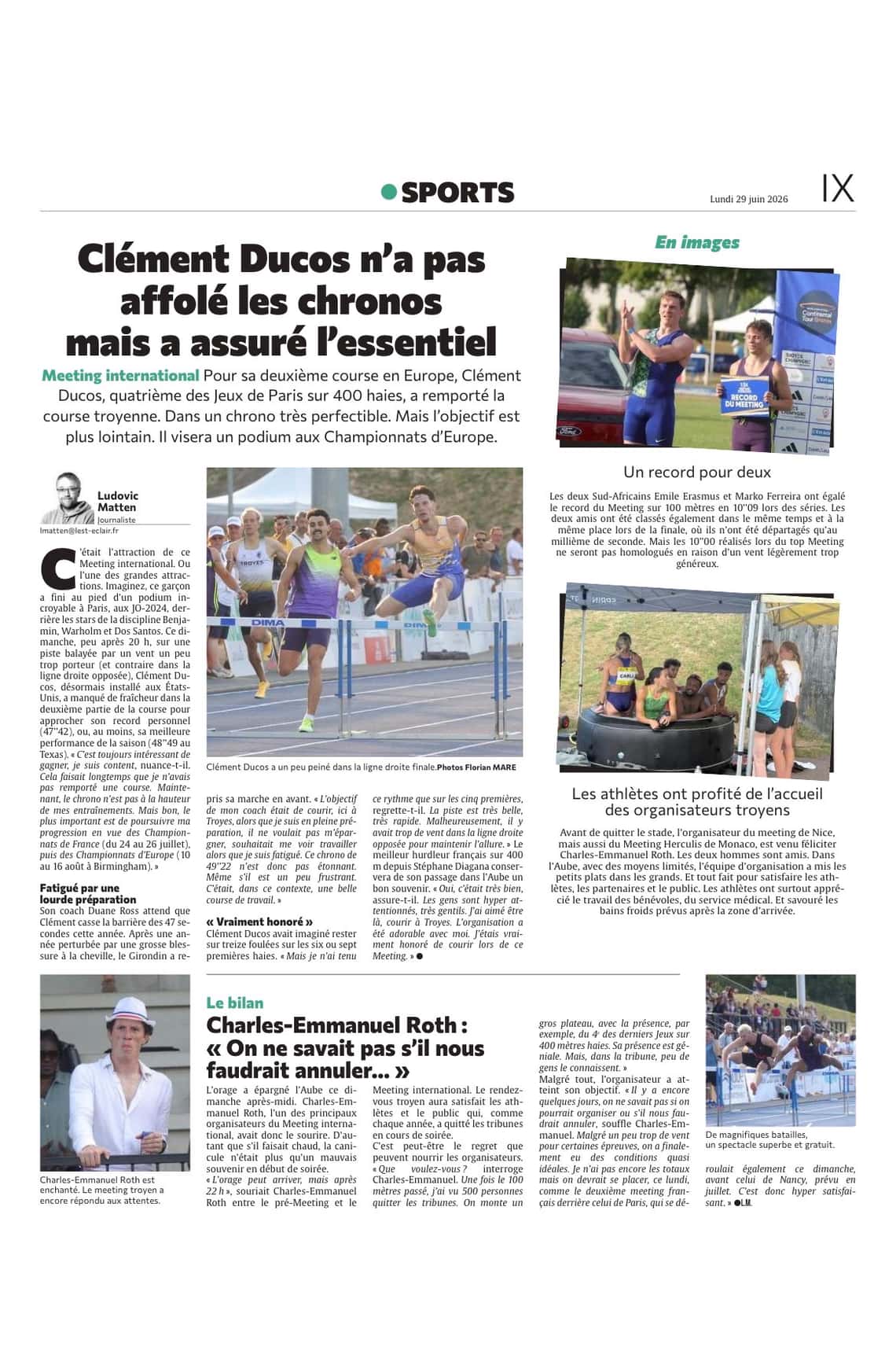 Clément Ducos n’a pas affolé les chronos mais a assuré l’essentiel !