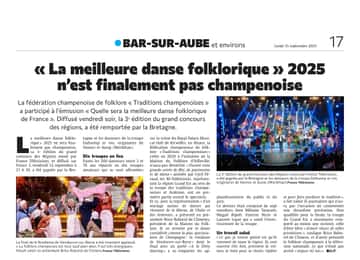 « La meilleure danse folklorique » 2025 n’est finalement pas champenoise