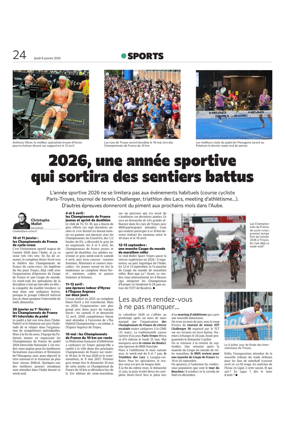 2026, une année sportive qui sort des sentiers battus dans l’Aube