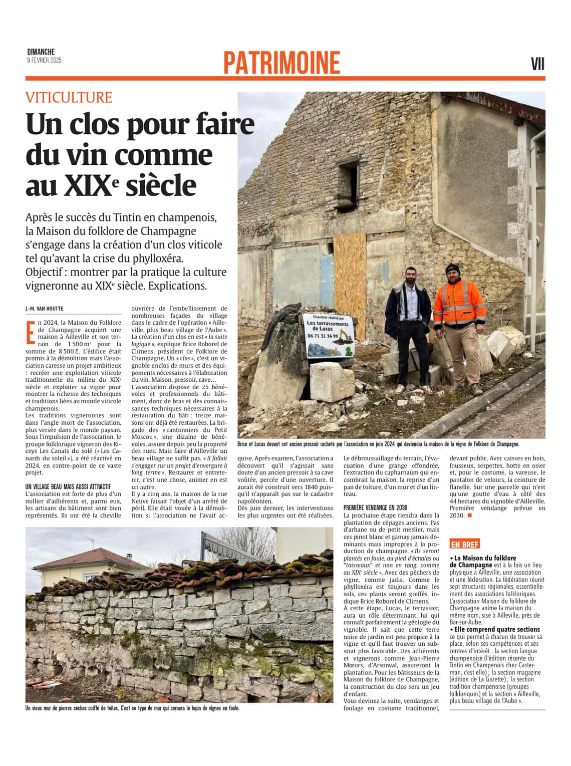 Un clos pour faire du vin comme au XIXe siècle.