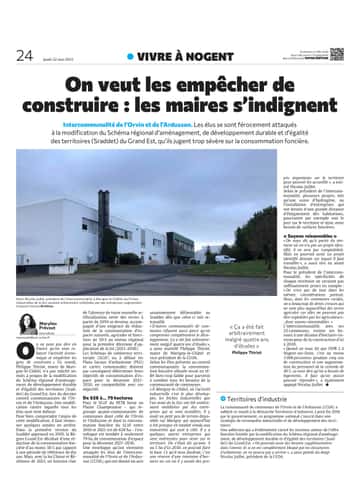 On veut les empêcher de construire : Les maires s'indignent.