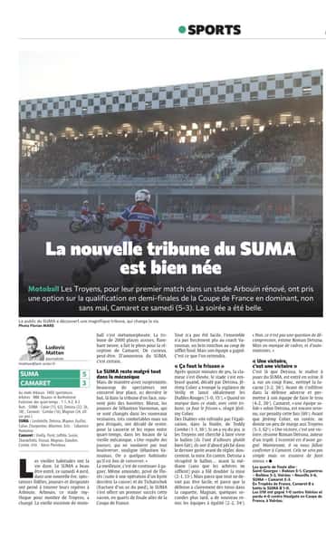 La nouvelle tribune du SUMA est bien née, le club troyen lancé…