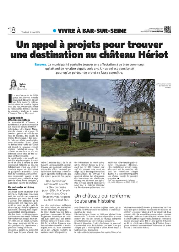 Un appel à projets pour trouver une destination au château Hériot