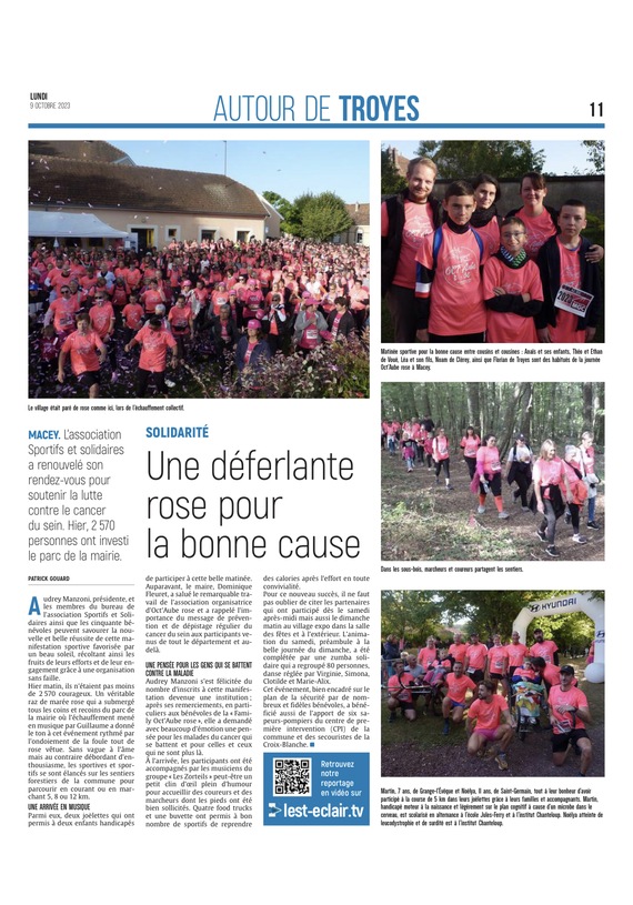 Macey : une déferlante rose pour la bonne cause